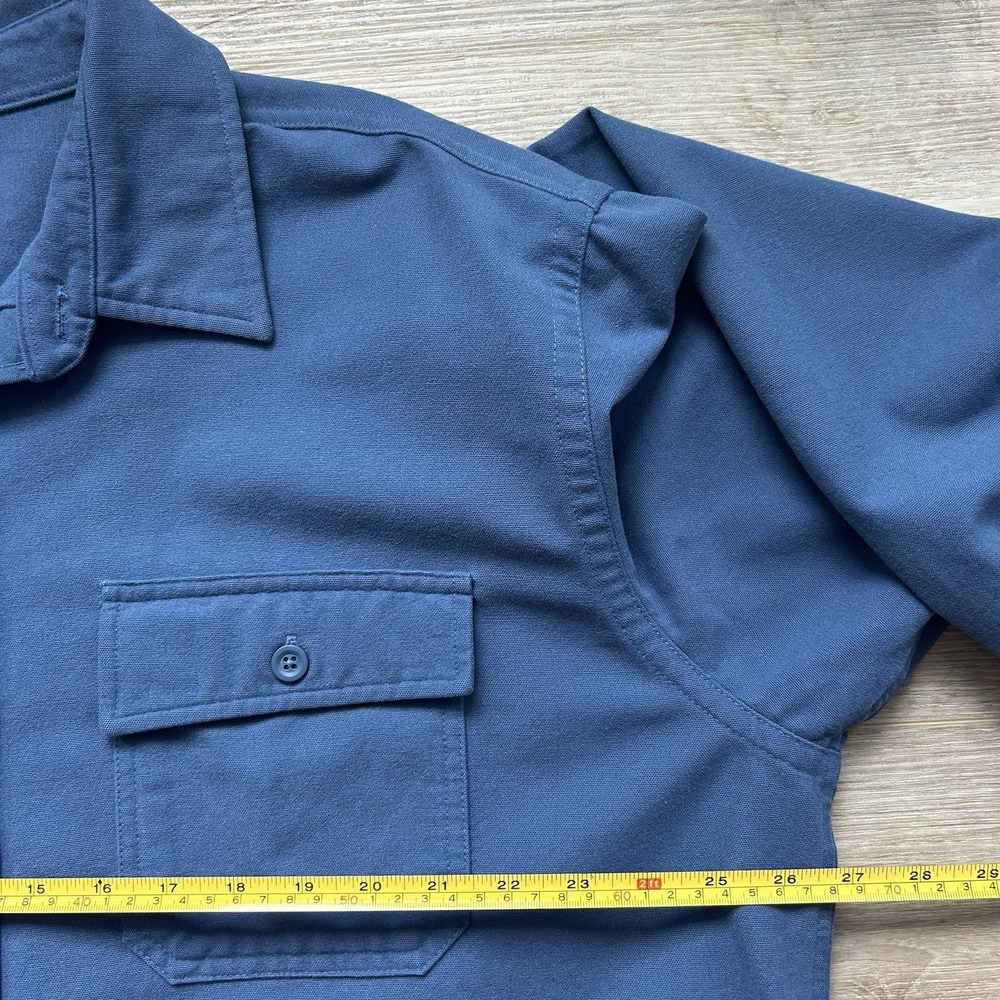 LL Bean Shirt Mens XLT Blue Chamois Flannel Heavy Button Up 0-MT04 - Picture 6 of 8